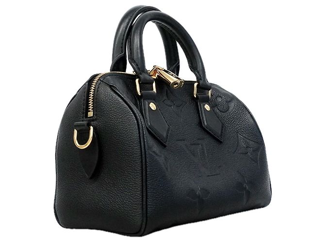 Borsa Louis Vuitton Monogram Empreinte Speedy Bandoulière 20 Nero - vista 2