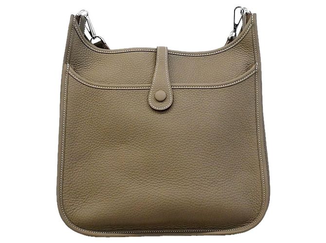 Hermès Sac à épaule Hermes Evelyne 3PM Taupe - vue 6