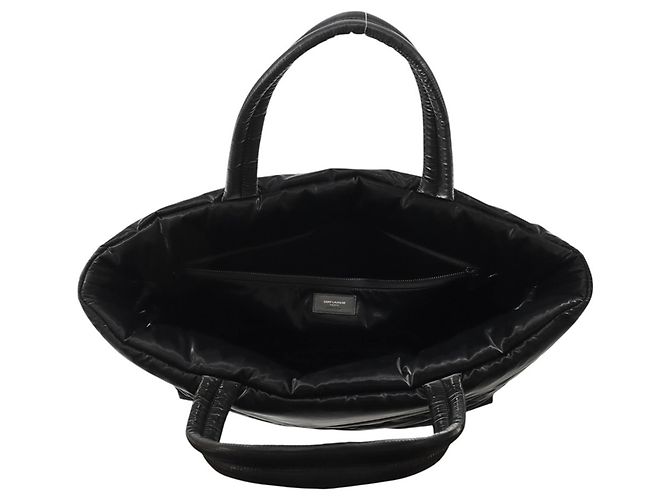 Borsa Tote Puffer Larga Yves Saint Laurent Nero - vista 5