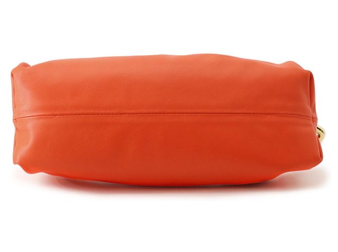 Borsa a tracolla con catena in pelle arancione Bottega Veneta - vista 3