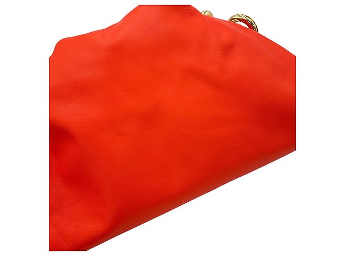 Borsa a tracolla con catena in pelle arancione Bottega Veneta - vista 6