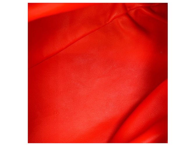 Borsa a tracolla con catena in pelle arancione Bottega Veneta - vista 8