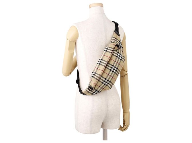 Burberry Body Bag Nova Check Gürteltasche aus Canvas Beige - Ansicht 5