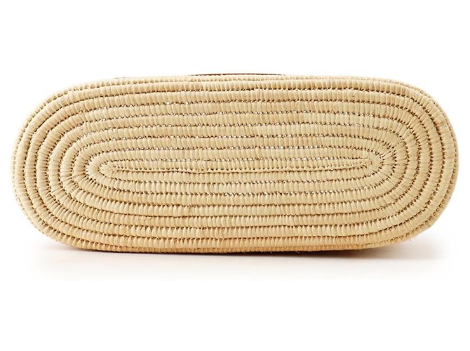 Borsa Tote Cesto Quadrata Small Anagram Loewe Bianco - vista 3