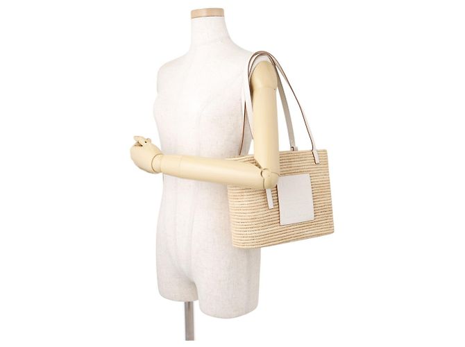 Borsa Tote Cesto Quadrata Small Anagram Loewe Bianco - vista 4