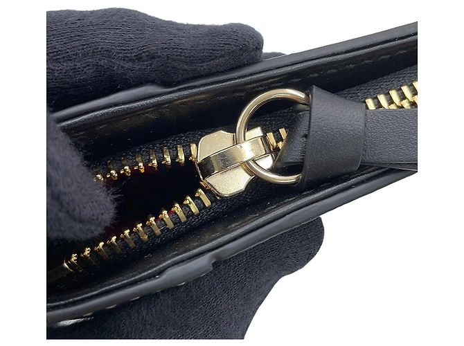 Bolsa de Ombro Super Mini em Couro Gucci Preto Bege - vista 10