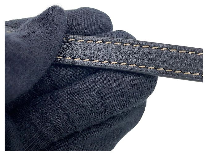 Bolsa de Ombro Super Mini em Couro Gucci Preto Bege - vista 7