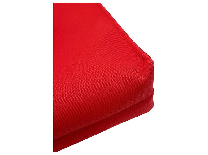 Borsa Tote Salvatore Ferragamo in tela e pelle nera Nero Rosso - vista 9