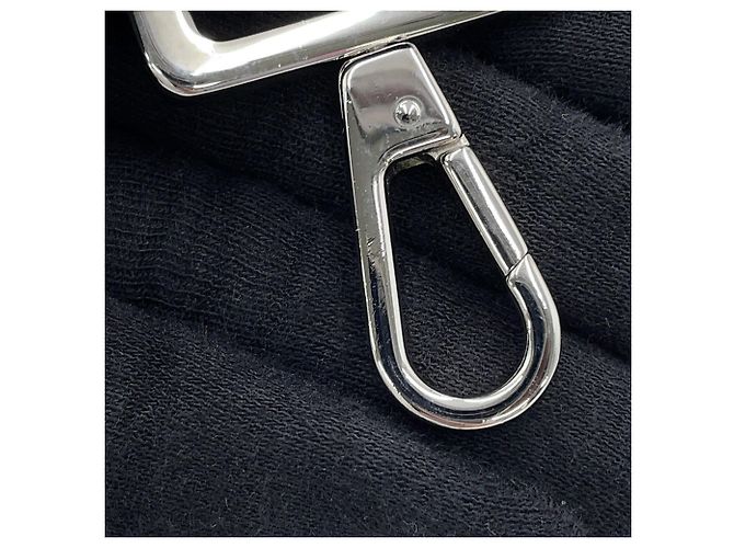 Christian Dior gebrauchte graue navyfarbene Leder-Schultertasche Schwarz - Ansicht 13