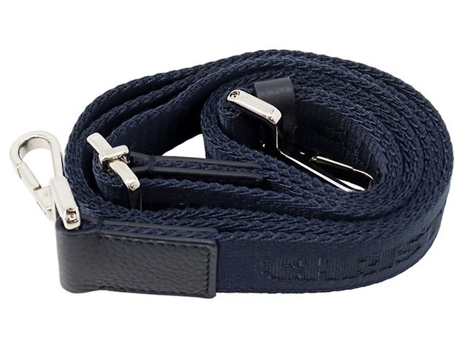 Christian Dior gebrauchte graue navyfarbene Leder-Schultertasche Schwarz - Ansicht 16