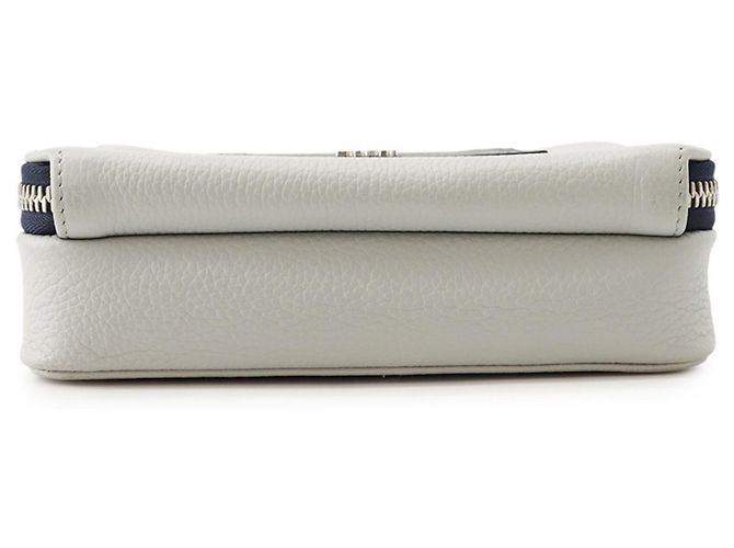 Christian Dior gebrauchte graue navyfarbene Leder-Schultertasche Schwarz - Ansicht 3