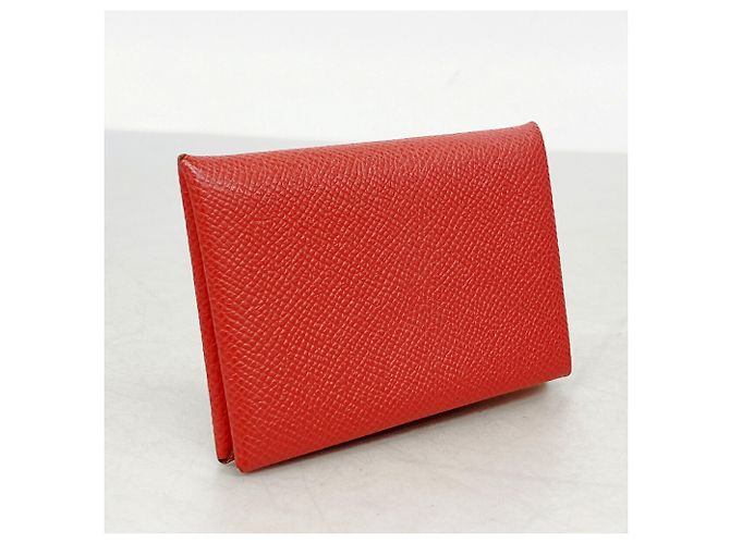 Hermès Tarjetero Hermes Calvi Roja - vista 2