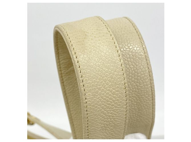 Timeless Borsa Tote Chanel in vitello martellato beige - vista 10