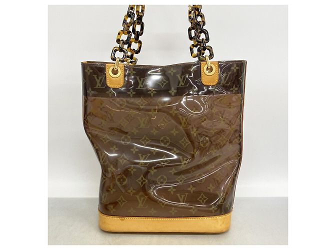 Saco Louis Vuitton Monogram Vinyl Cabas Ambre MM Marrom - vista 13