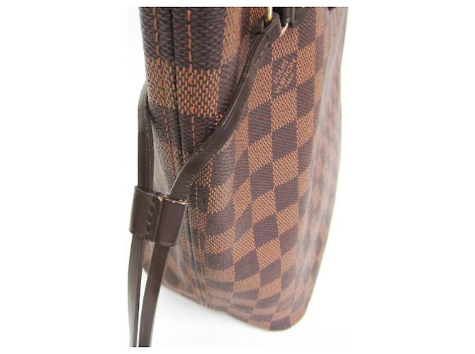 Saco Tote Louis Vuitton Damier Neverfull MM para Mulher Marrom - vista 10