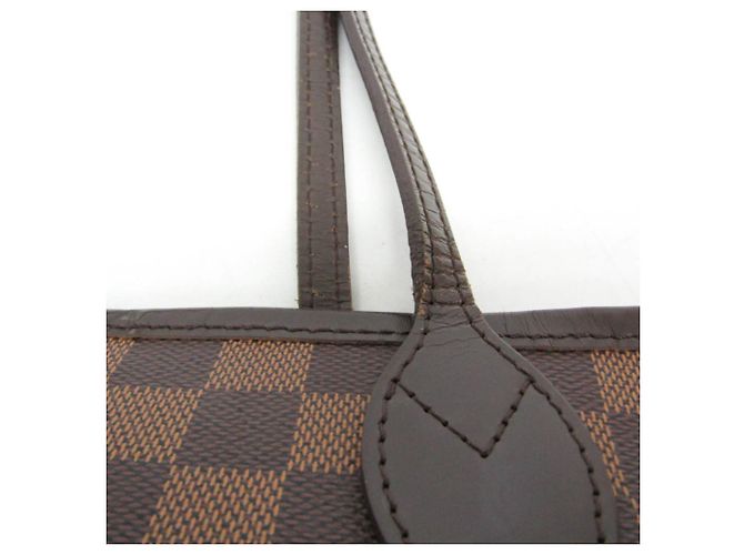 Saco Tote Louis Vuitton Damier Neverfull MM para Mulher Marrom - vista 13
