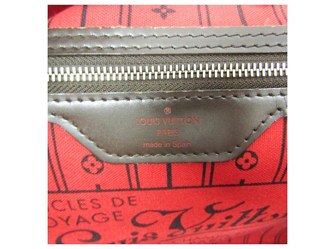 Saco Tote Louis Vuitton Damier Neverfull MM para Mulher Marrom - vista 15