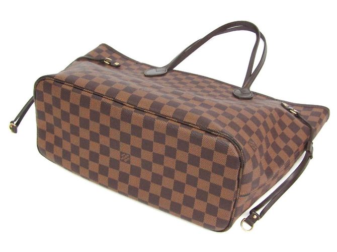 Saco Tote Louis Vuitton Damier Neverfull MM para Mulher Marrom - vista 2