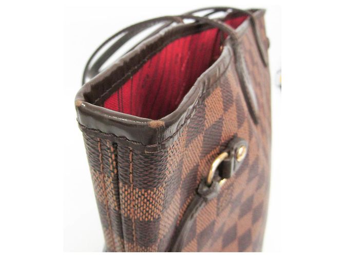 Saco Tote Louis Vuitton Damier Neverfull MM para Mulher Marrom - vista 7