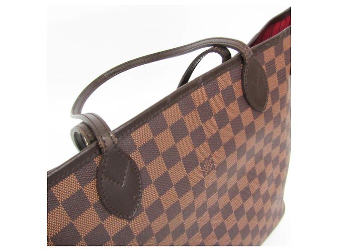 Saco Tote Louis Vuitton Damier Neverfull MM para Mulher Marrom - vista 9
