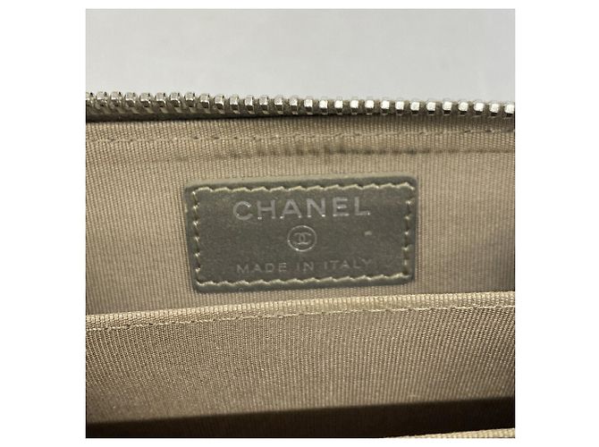 Portamonete Chanel in vitello granulato marrone - vista 4