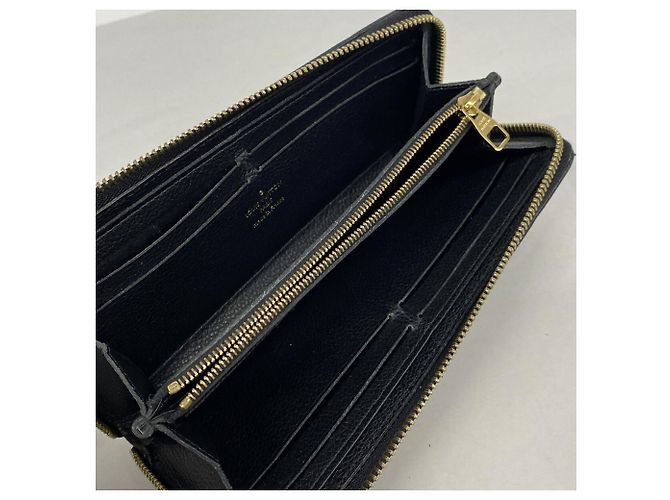 Louis Vuitton Monogram Empreinte Portefeuille Clemence Long Wallet Preto - vista 3
