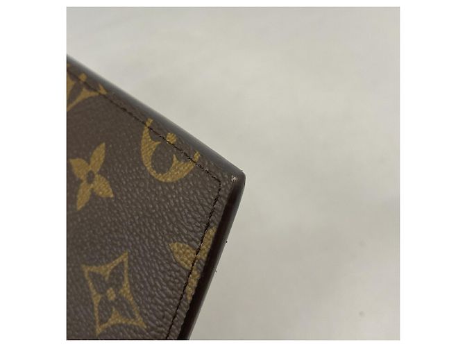Louis Vuitton Monogram Long Wallet Brown Black - view 6