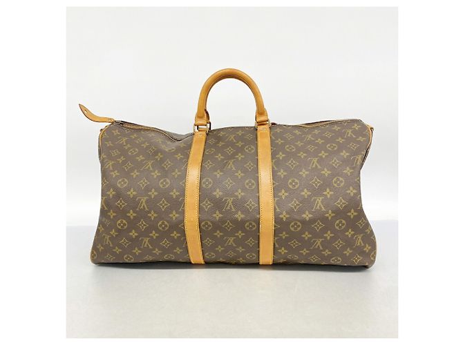 Louis Vuitton Boston Monogram Keepall Bandoulière 55 Marron - vue 13