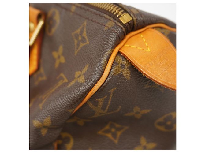 Bolso Louis Vuitton Monogram Speedy 30 Castaño - vista 11