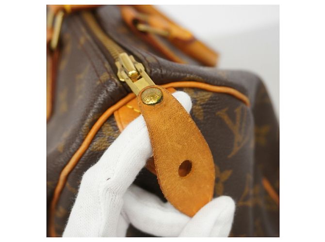 Bolso Louis Vuitton Monogram Speedy 30 Castaño - vista 7