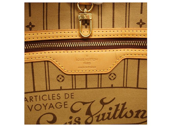 Saco Tote Louis Vuitton Monogram Neverfull MM Marrom - vista 5