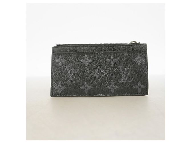 Louis Vuitton Monogram Eclipse Reverse Coin Card Holder Castaño Negro - vista 7