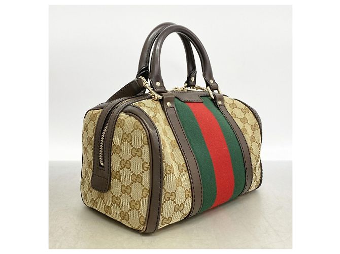 Bolsa Gucci GG Canvas Sherry Line Marrom - vista 2