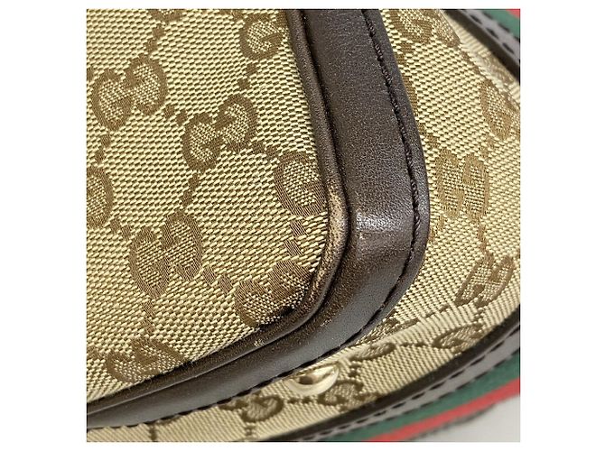 Bolsa Gucci GG Canvas Sherry Line Marrom - vista 6