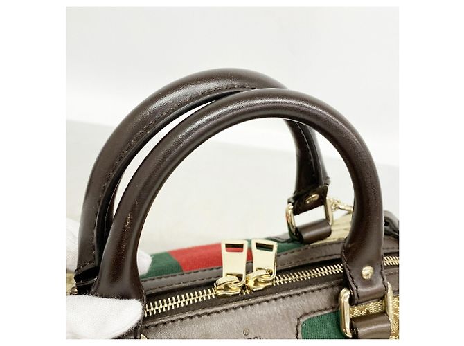 Bolsa Gucci GG Canvas Sherry Line Marrom - vista 8