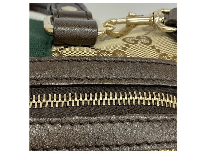 Bolsa Gucci GG Canvas Sherry Line Marrom - vista 9
