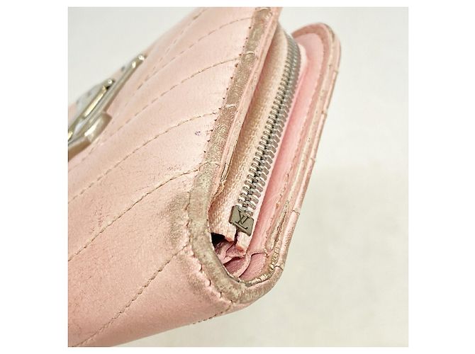 Portafoglio compatto con zip Louis Vuitton New Wave Rosa - vista 5