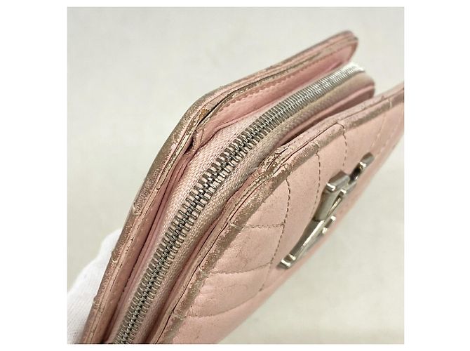 Portafoglio compatto con zip Louis Vuitton New Wave Rosa - vista 6