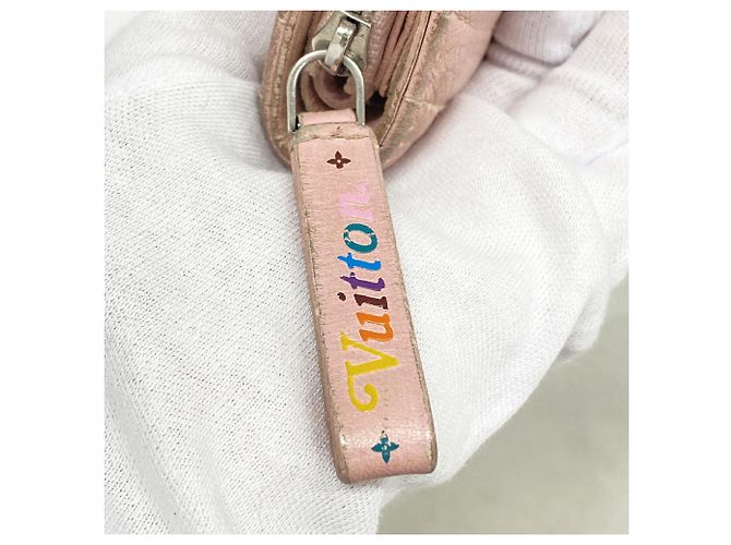 Portafoglio compatto con zip Louis Vuitton New Wave Rosa - vista 7