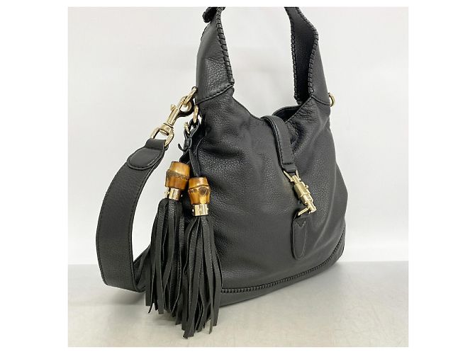 Gucci Bamboo New Jackie Handtasche Schwarz - Ansicht 2
