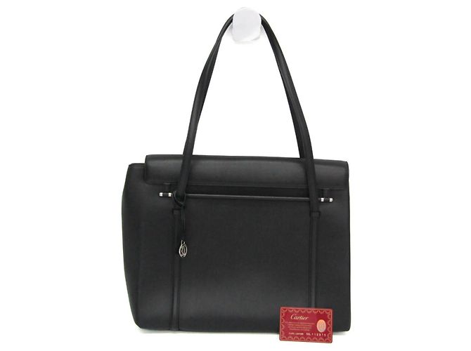 Borsa a spalla tote in pelle da donna Cartier Cabochon Nero - vista 2