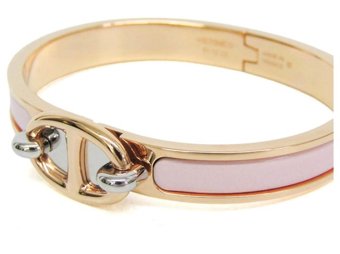 Hermès Hermes Clic Mini Click Chaine d'Ancre Bangle Pink Golden - view 3