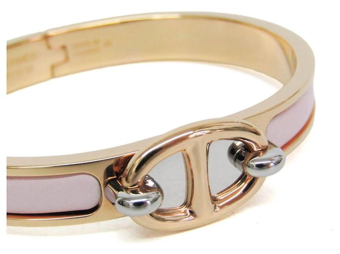 Hermès Hermes Clic Mini Click Chaine d'Ancre Bangle Pink Golden - view 7