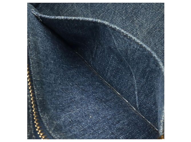 Prada Canapa Tote Bag in Denim Blue - view 9