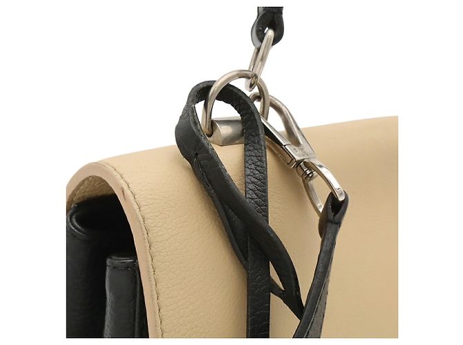 Sac à main Louis Vuitton Lockme Cartable Noir Beige - vue 8