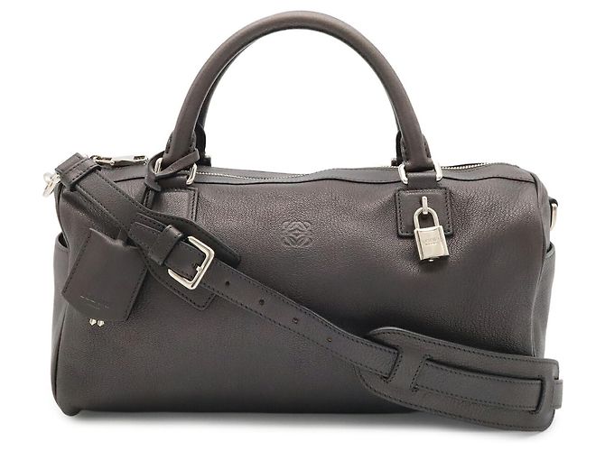 Bolso de hombro Loewe Mini Boston Castaño Azul - vista 2