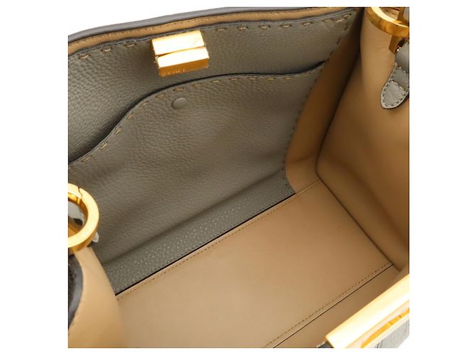 Fendi Peekaboo X-Lite Medium Handtasche Braun - Ansicht 7