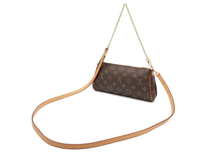 Pochette Louis Vuitton Monogram Eva Marron - vue 3