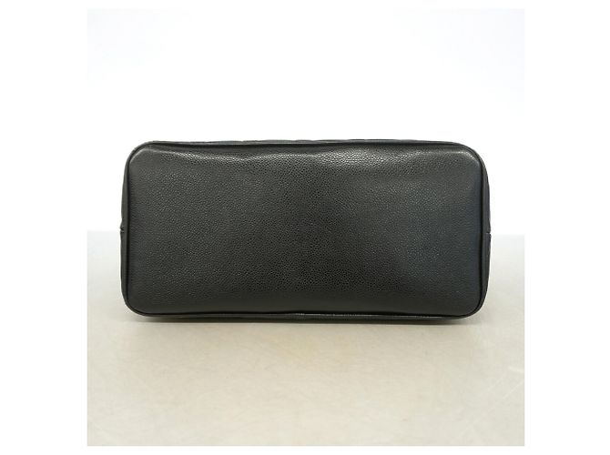 Borsa Tote Chanel in pelle di vitello martellata nera Nero - vista 3
