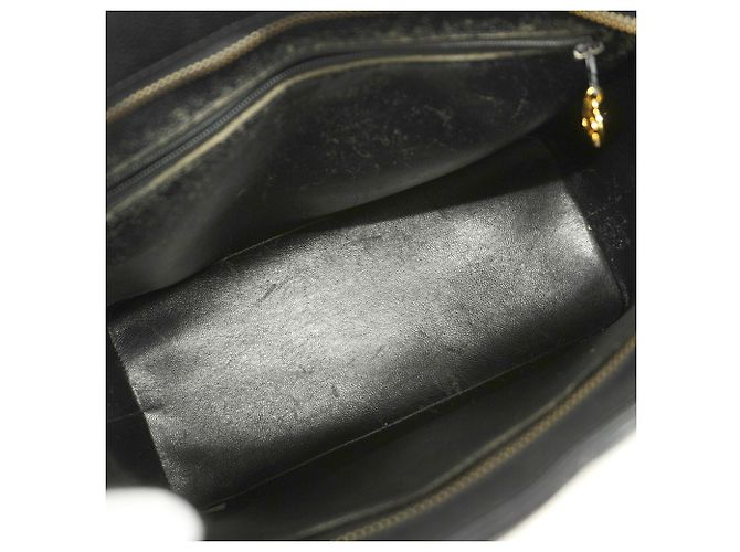 Borsa Tote Chanel in pelle di vitello martellata nera Nero - vista 4